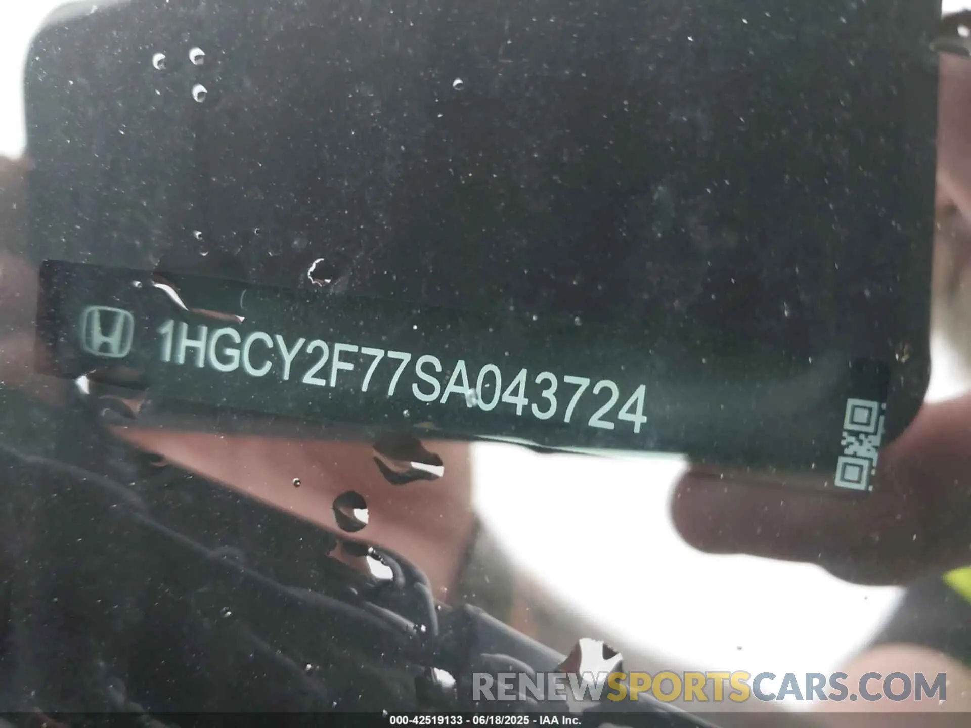 17 Photograph of a damaged car 1HGCY2F77SA043724 HONDA ACCORD 2025