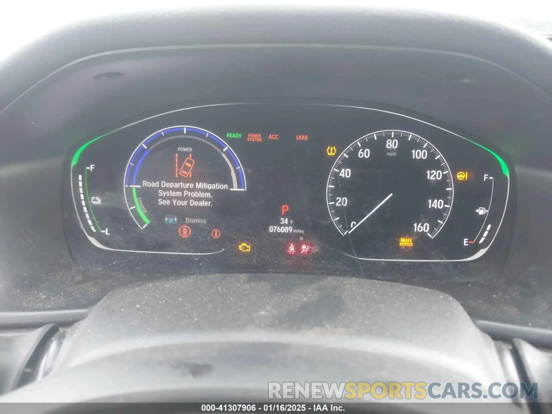 7 Photograph of a damaged car 1HGCV3F47KA016012 HONDA ACCORD HYBRID 2019