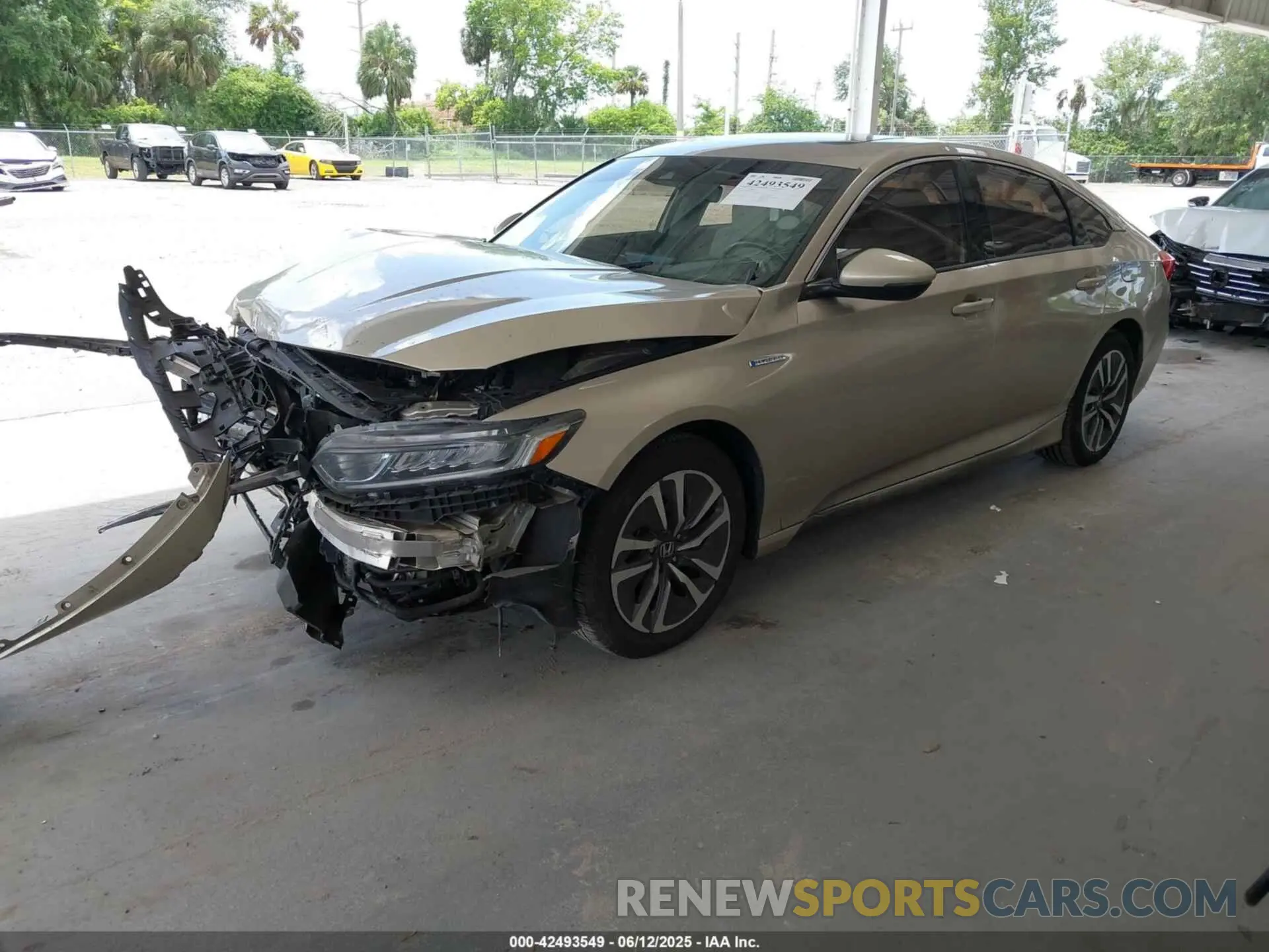2 Photograph of a damaged car 1HGCV3F59KA015906 HONDA ACCORD HYBRID 2019