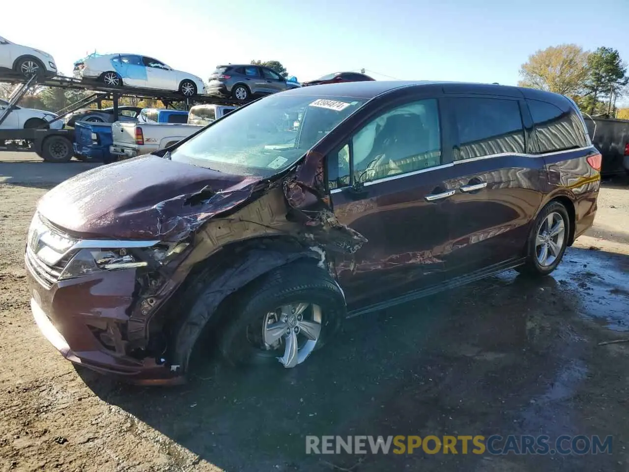 1 Photograph of a damaged car 5FNRL6H57KB087417 HONDA All Models 2019