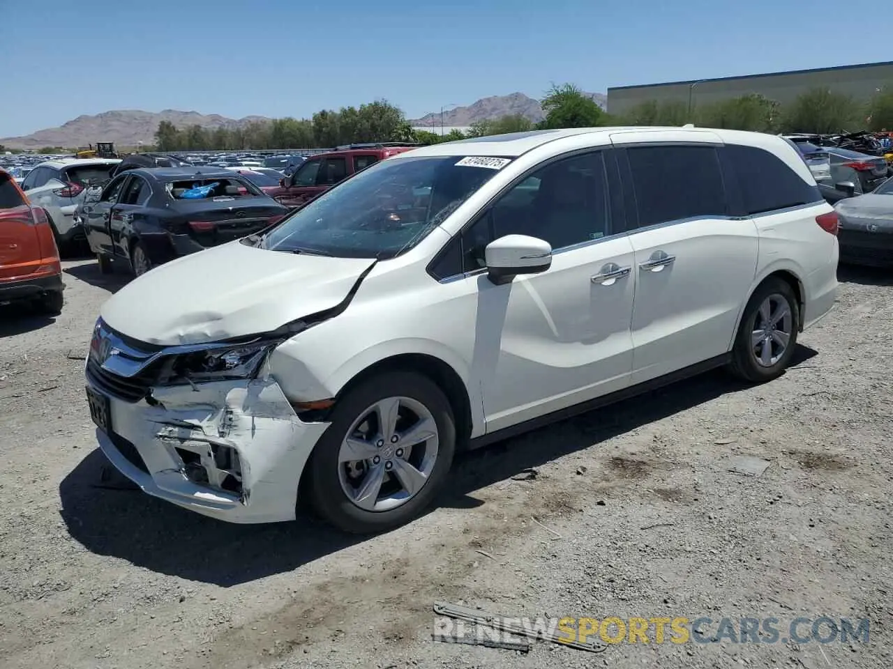 1 Photograph of a damaged car 5FNRL6H72KB006714 HONDA All Models 2019