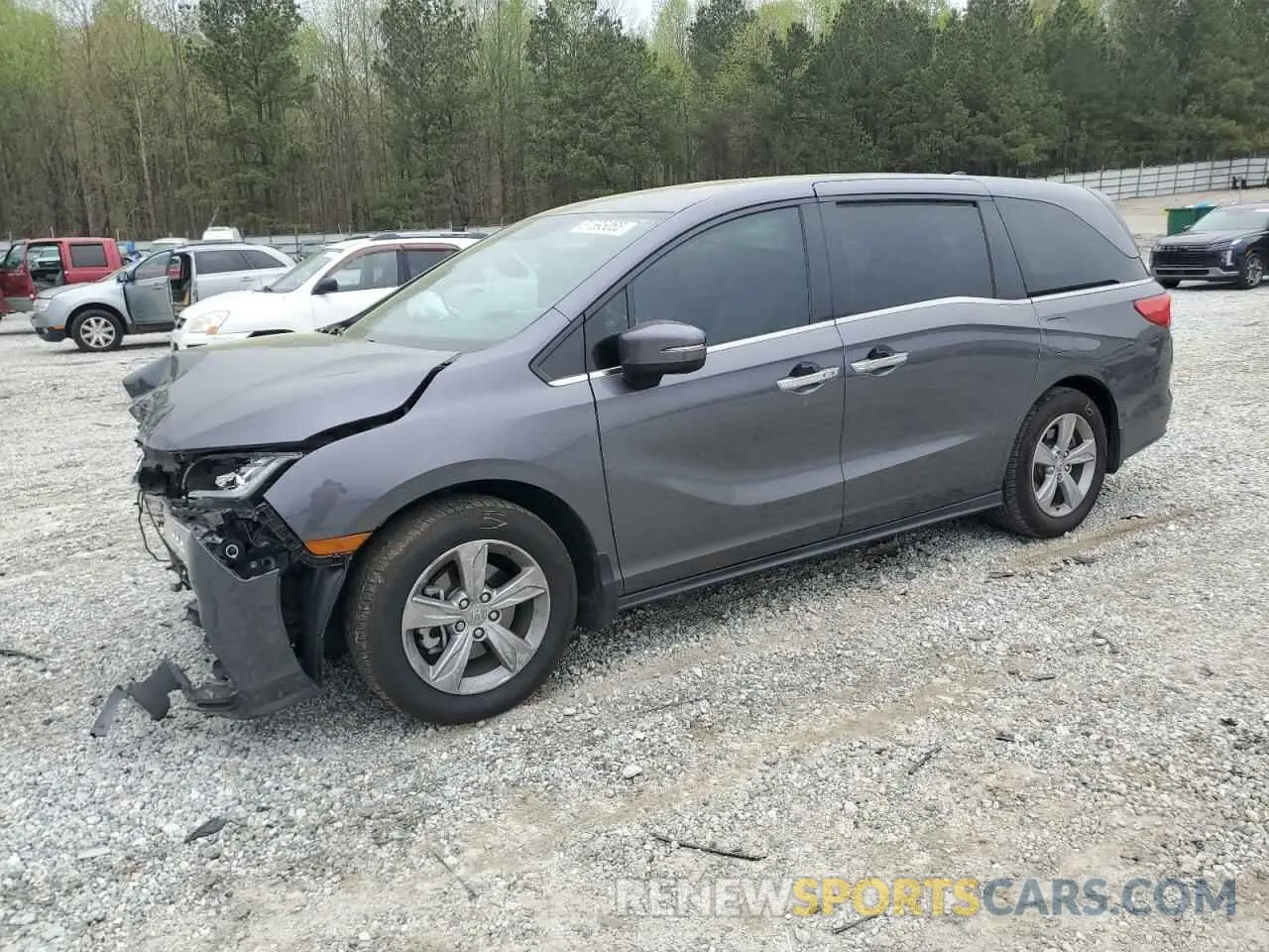 1 Photograph of a damaged car 5FNRL6H74KB123002 HONDA All Models 2019