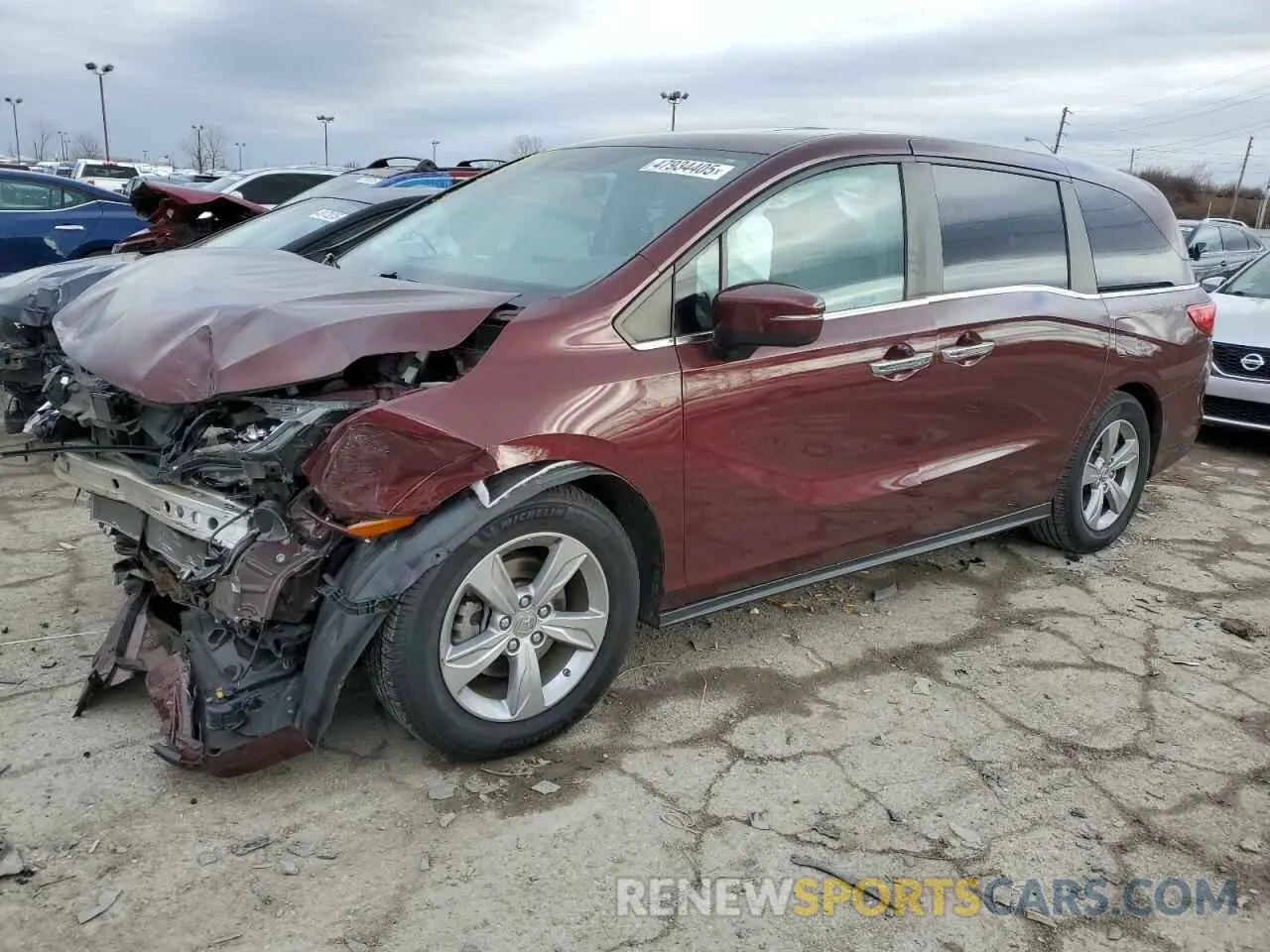 1 Photograph of a damaged car 5FNRL6H75KB121968 HONDA All Models 2019