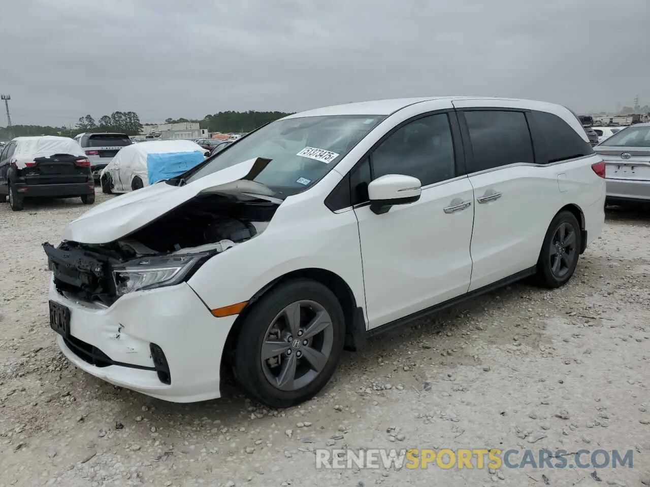 1 Photograph of a damaged car 5FNRL6H56MB025283 HONDA All Models 2021