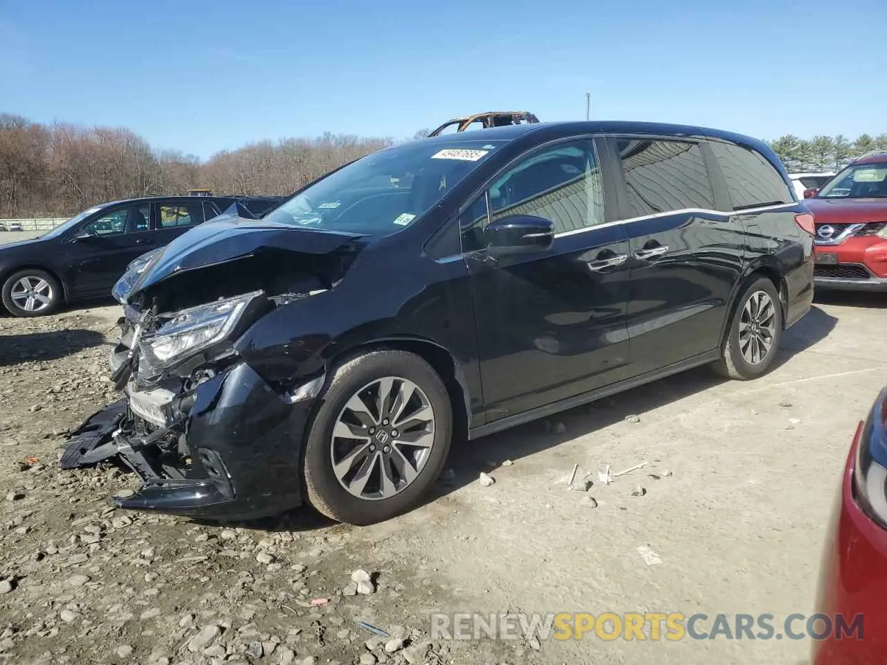 1 Photograph of a damaged car 5FNRL6H78MB021365 HONDA All Models 2021