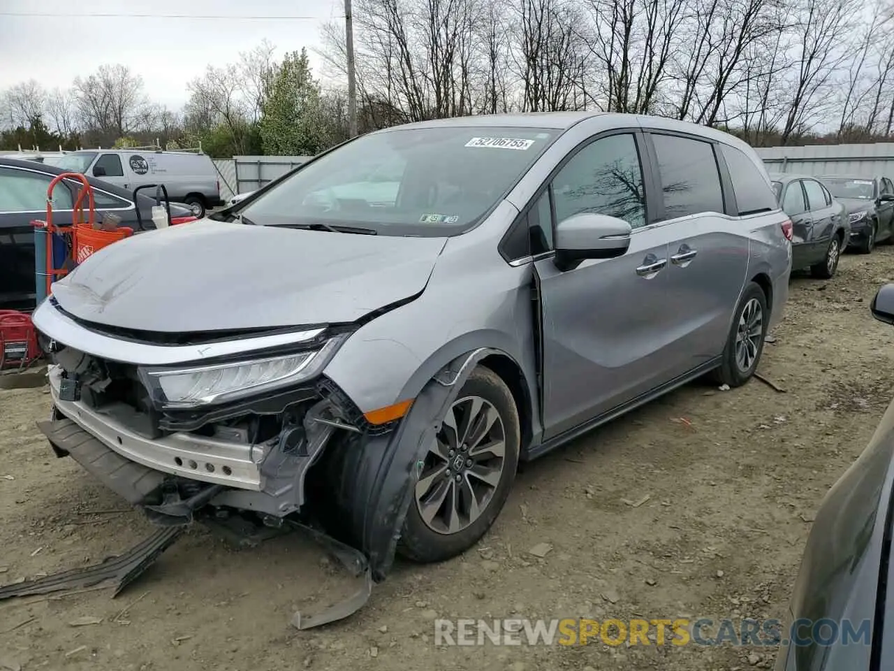 1 Photograph of a damaged car 5FNRL6H76NB060456 HONDA All Models 2022