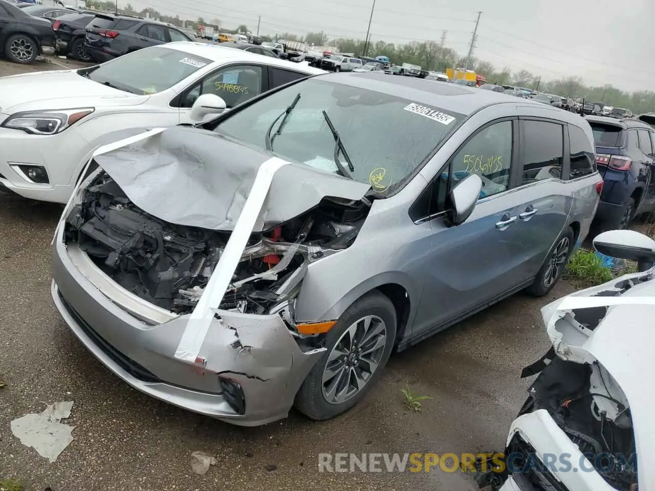 1 Photograph of a damaged car 5FNRL6H61PB041825 HONDA All Models 2023