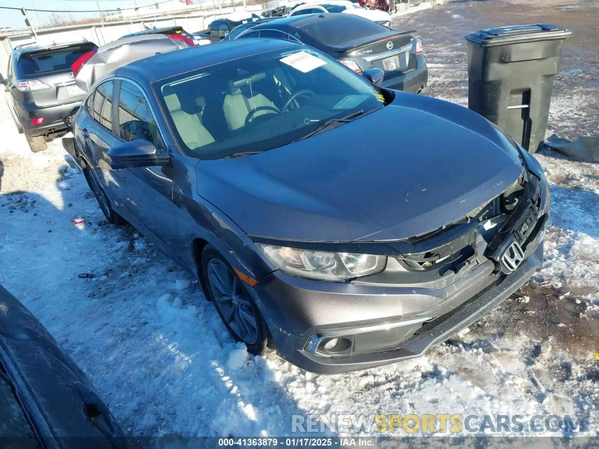 1 Photograph of a damaged car 19XFC1F30KE007081 HONDA CIVIC 2019