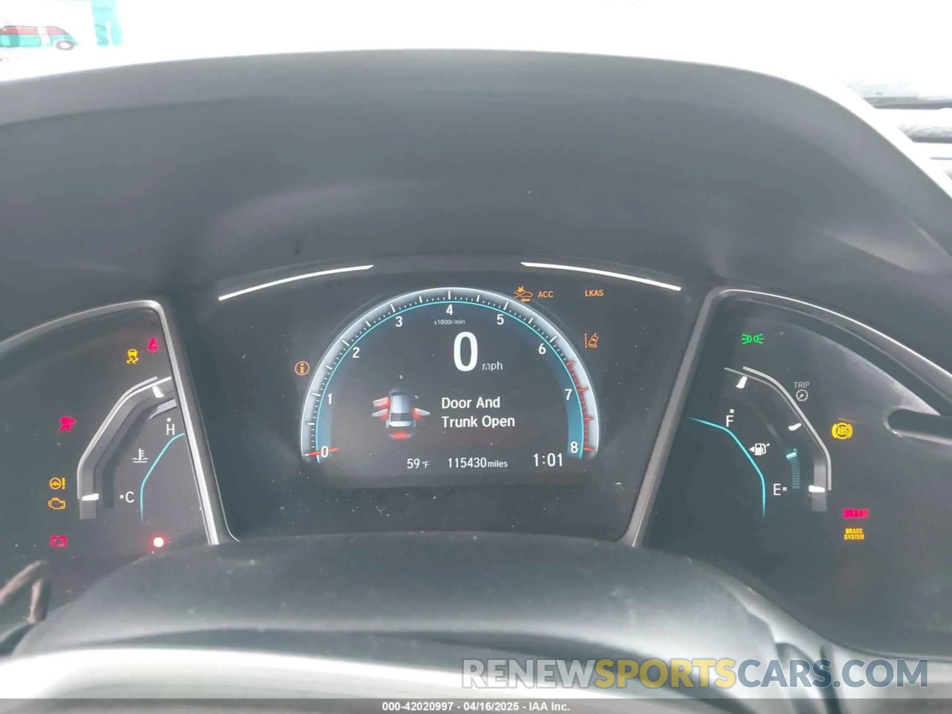 7 Photograph of a damaged car 19XFC1F30KE208186 HONDA CIVIC 2019