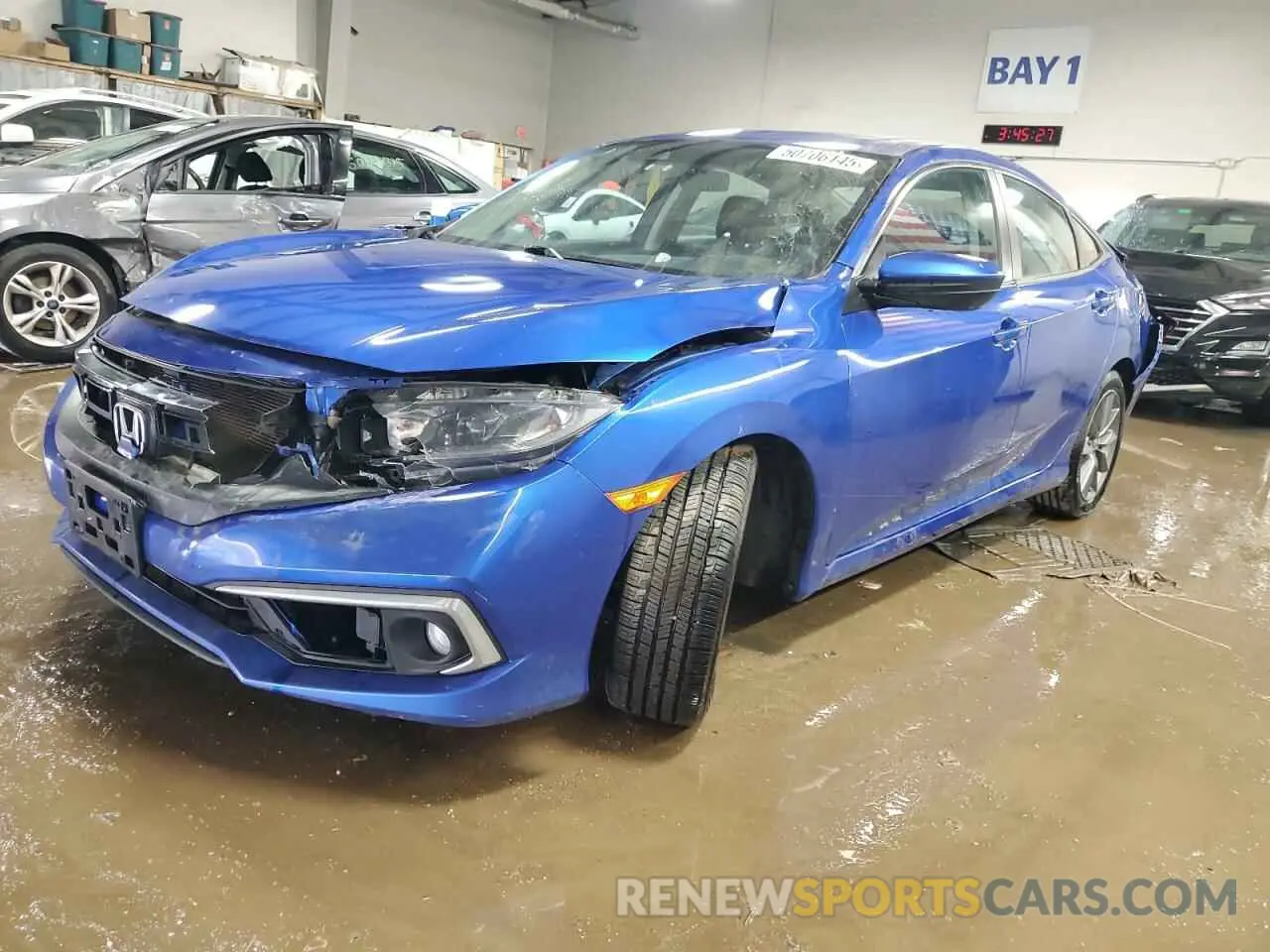 1 Photograph of a damaged car 19XFC1F31KE017621 HONDA CIVIC 2019