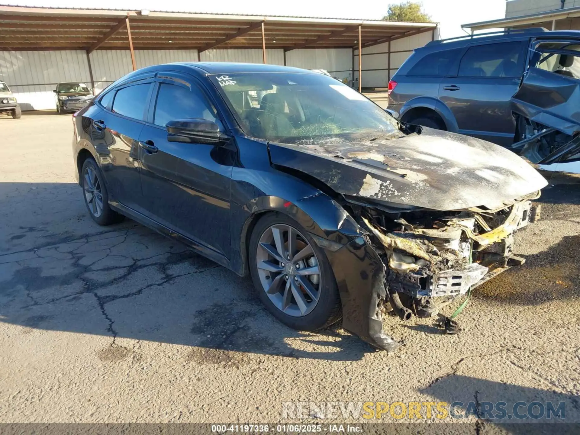 1 Photograph of a damaged car 19XFC1F31KE214384 HONDA CIVIC 2019