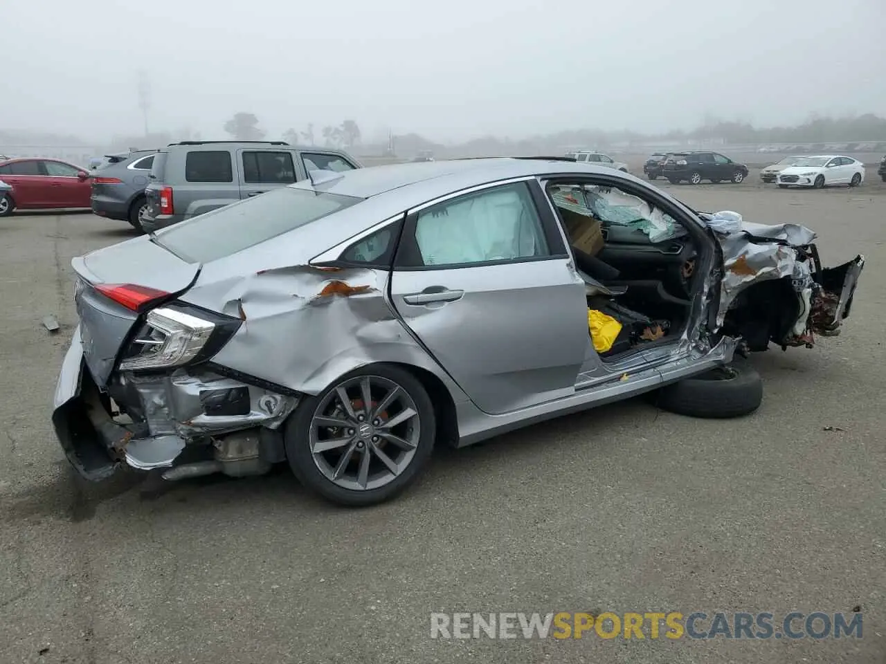 3 Photograph of a damaged car 19XFC1F34KE201533 HONDA CIVIC 2019