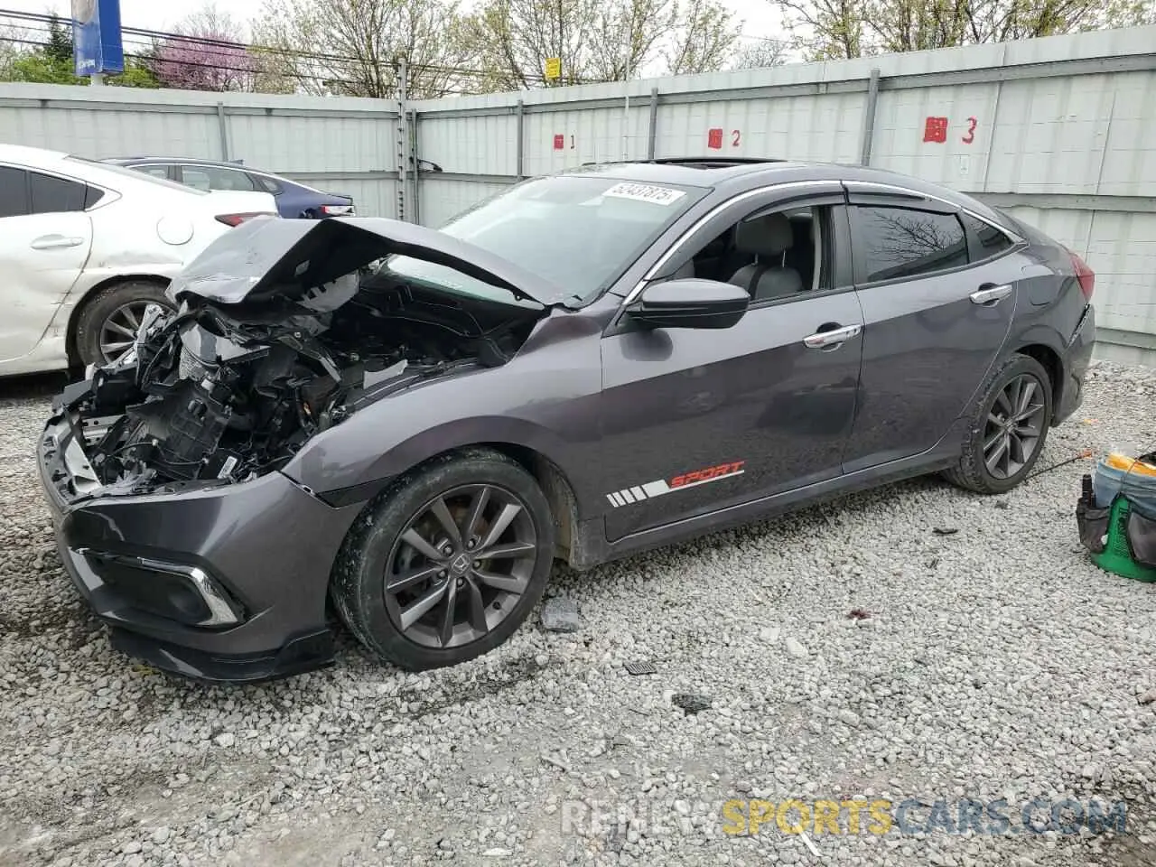 1 Photograph of a damaged car 19XFC1F36KE017341 HONDA CIVIC 2019