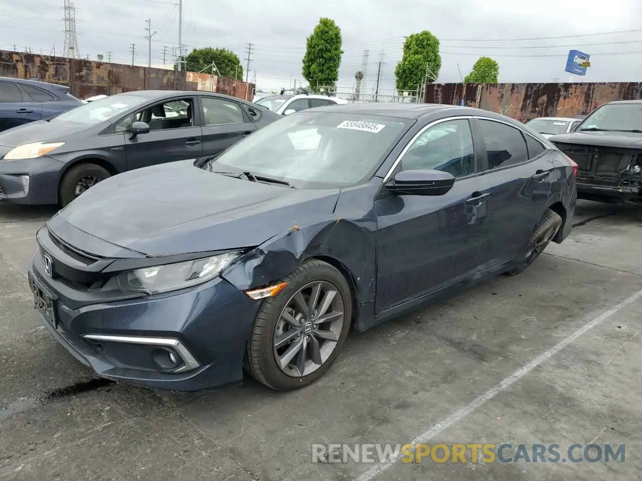 1 Photograph of a damaged car 19XFC1F36KE211707 HONDA CIVIC 2019