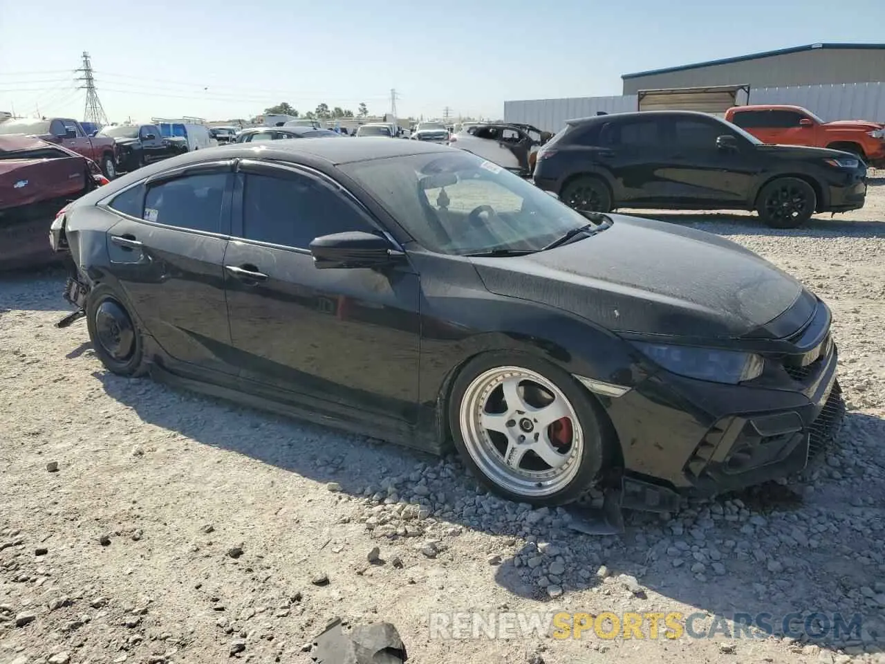 4 Photograph of a damaged car 19XFC1F37KE004095 HONDA CIVIC 2019