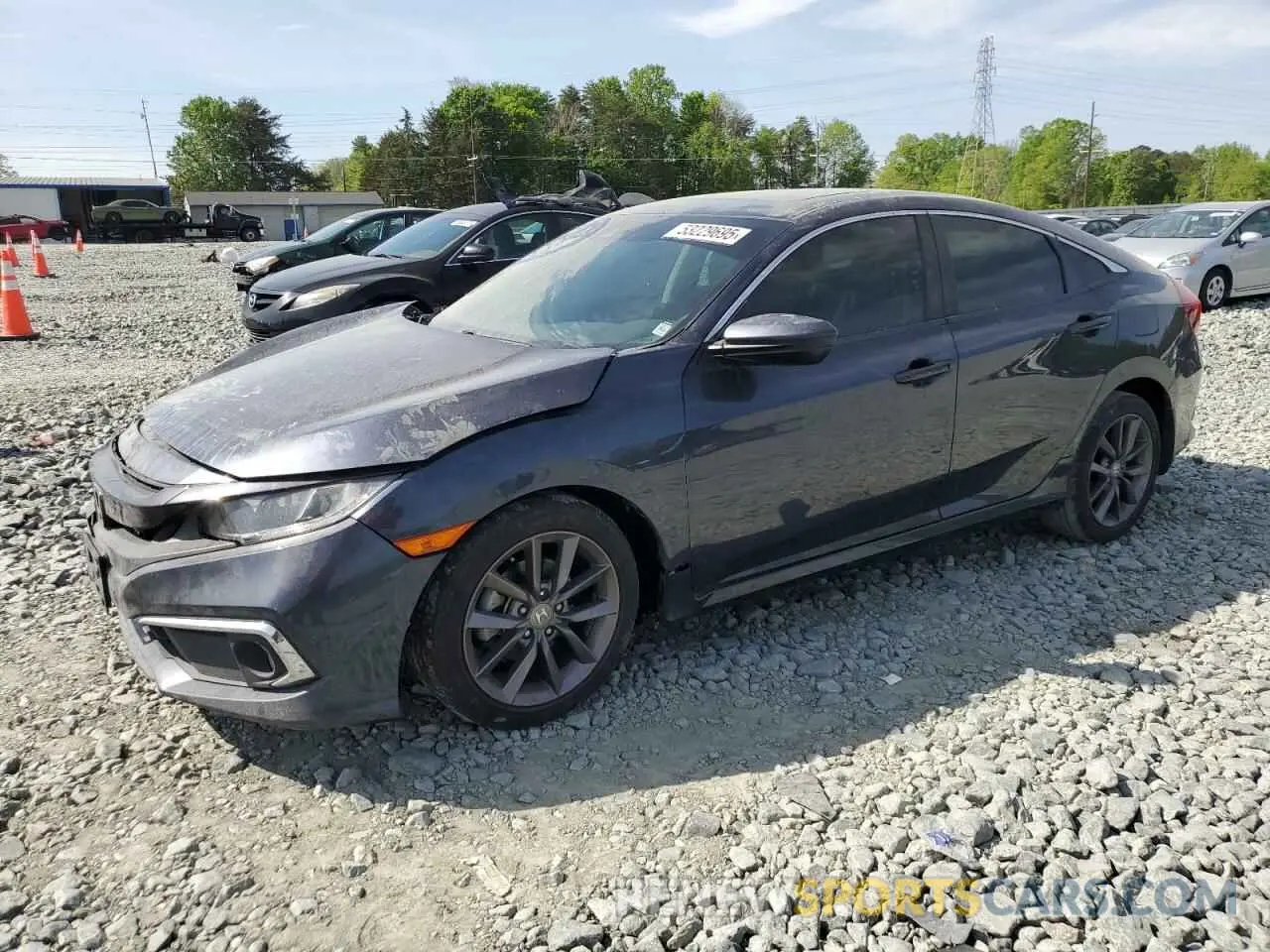 1 Photograph of a damaged car 19XFC1F37KE015999 HONDA CIVIC 2019