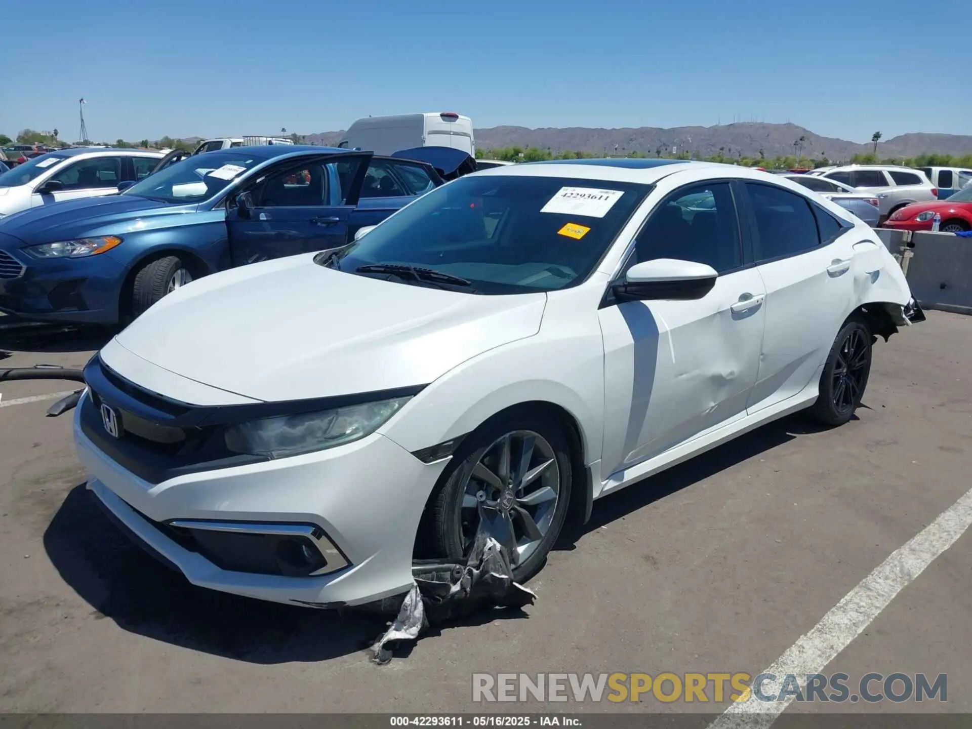 2 Photograph of a damaged car 19XFC1F38KE003716 HONDA CIVIC 2019
