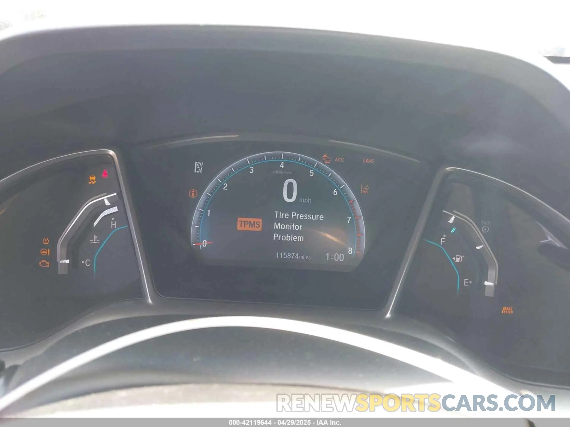 7 Photograph of a damaged car 19XFC1F38KE011489 HONDA CIVIC 2019