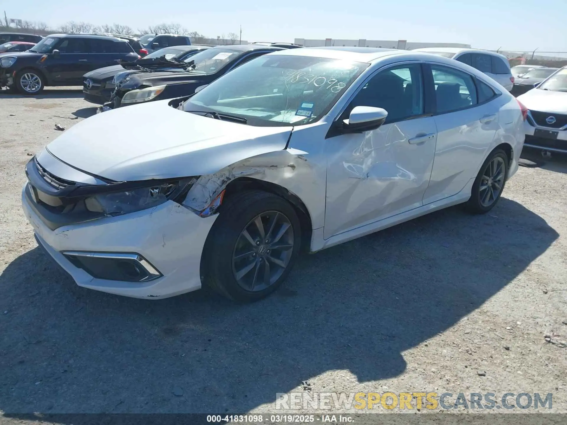 2 Photograph of a damaged car 19XFC1F38KE200790 HONDA CIVIC 2019