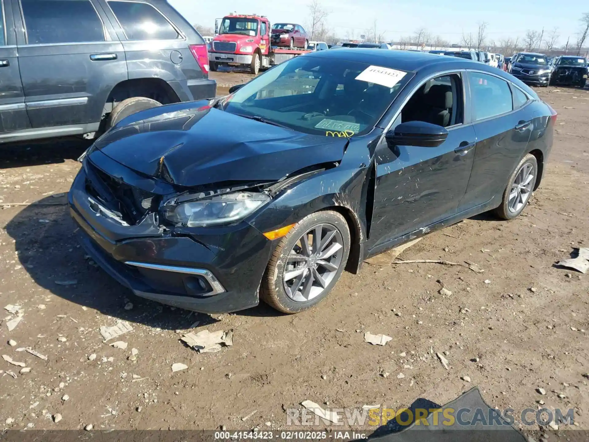 2 Photograph of a damaged car 19XFC1F3XKE000591 HONDA CIVIC 2019