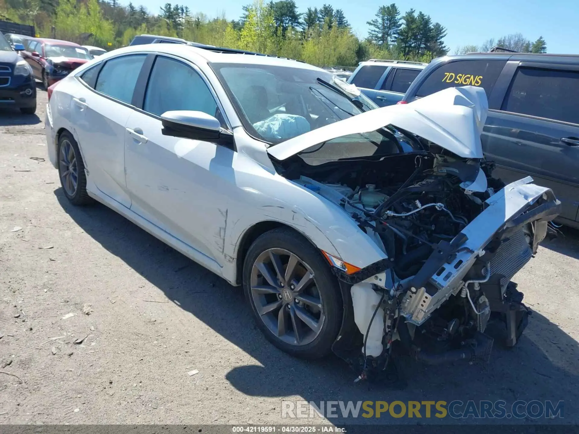 1 Photograph of a damaged car 19XFC1F3XKE006830 HONDA CIVIC 2019