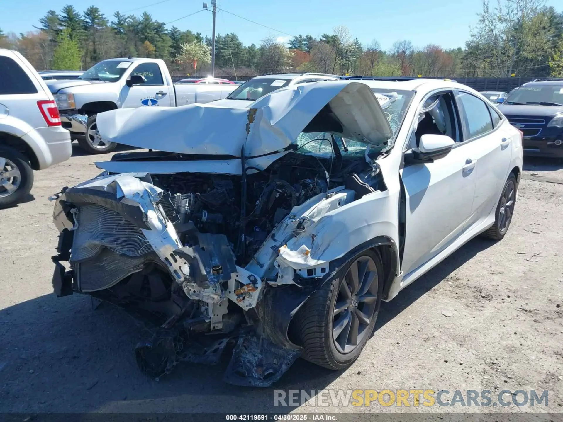 2 Photograph of a damaged car 19XFC1F3XKE006830 HONDA CIVIC 2019