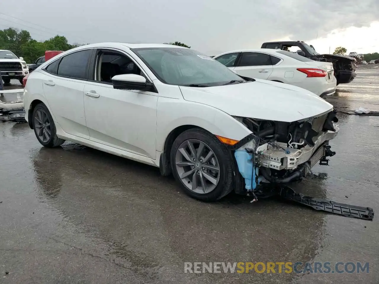 4 Photograph of a damaged car 19XFC1F3XKE018721 HONDA CIVIC 2019
