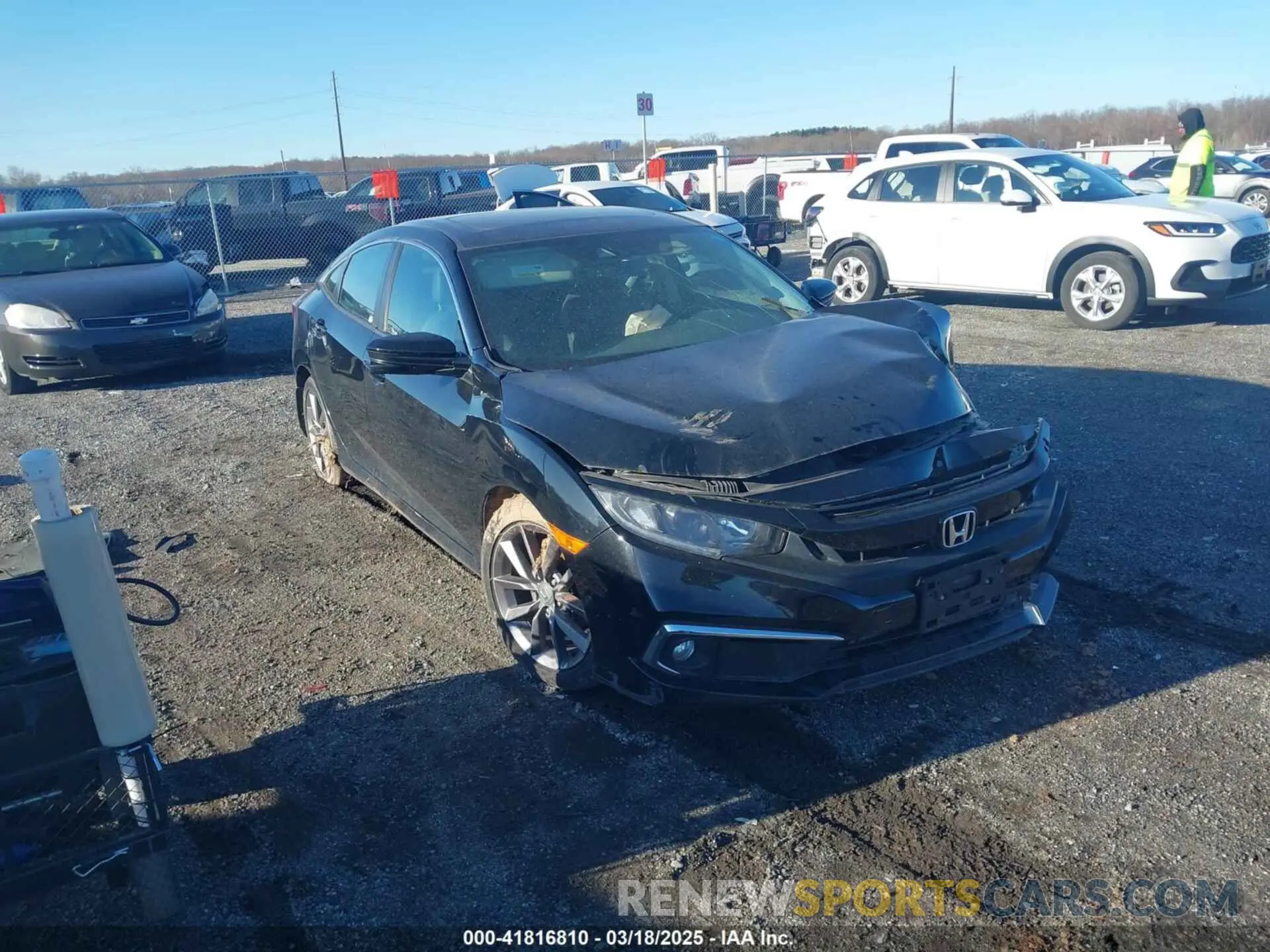 1 Photograph of a damaged car 19XFC1F73KE211652 HONDA CIVIC 2019
