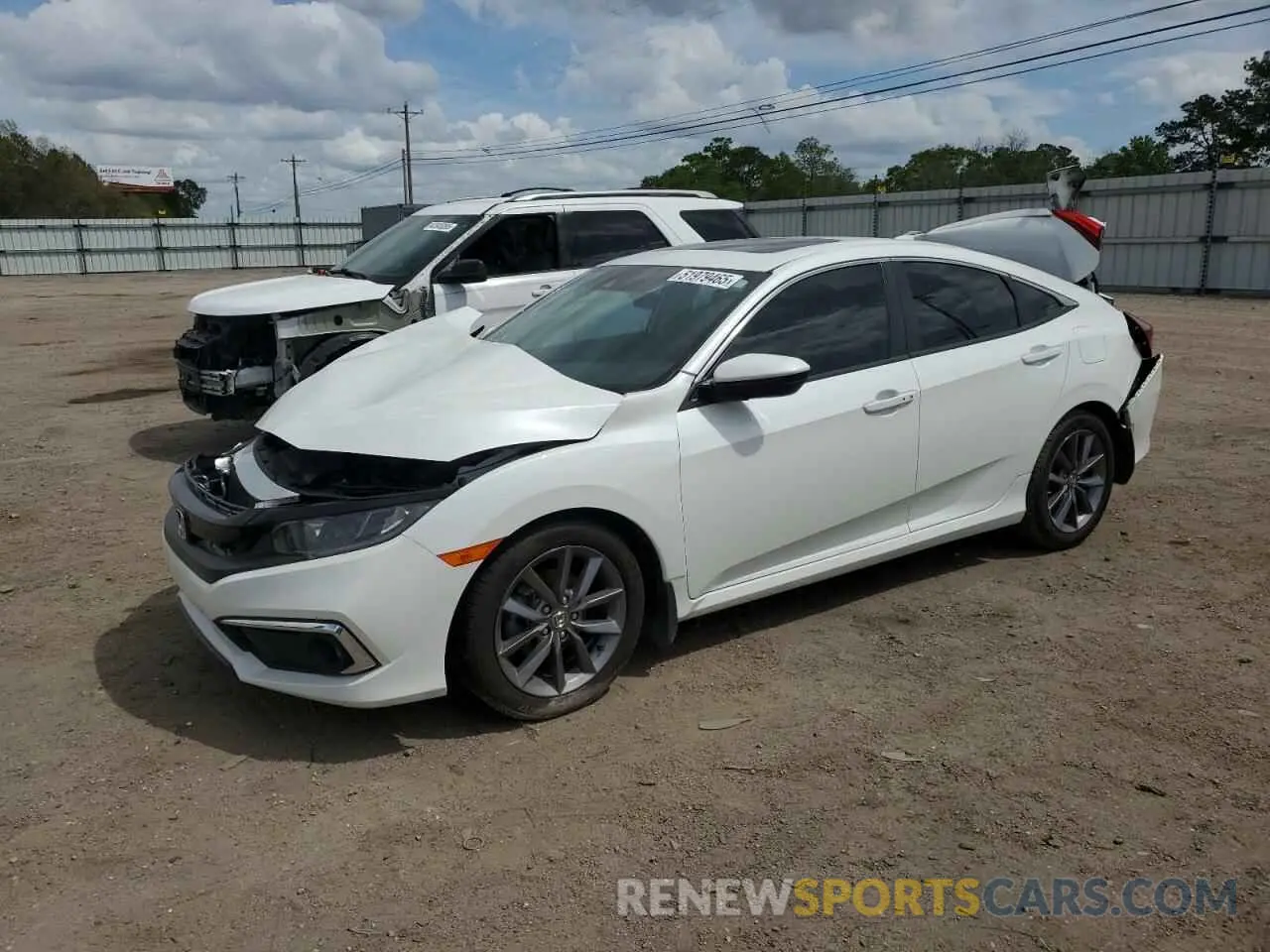 1 Photograph of a damaged car 19XFC1F75KE008553 HONDA CIVIC 2019