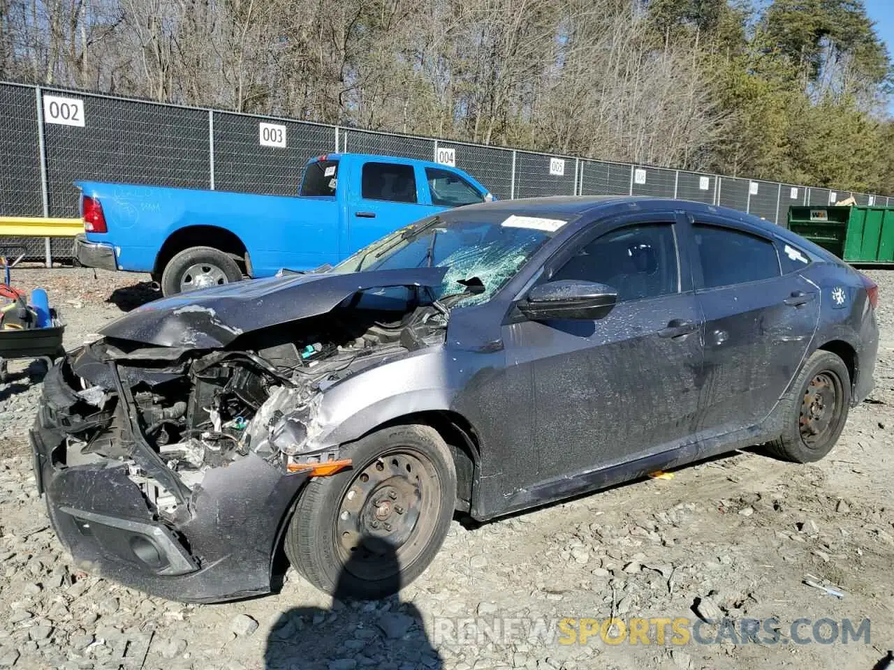 1 Photograph of a damaged car 19XFC1F77KE011390 HONDA CIVIC 2019