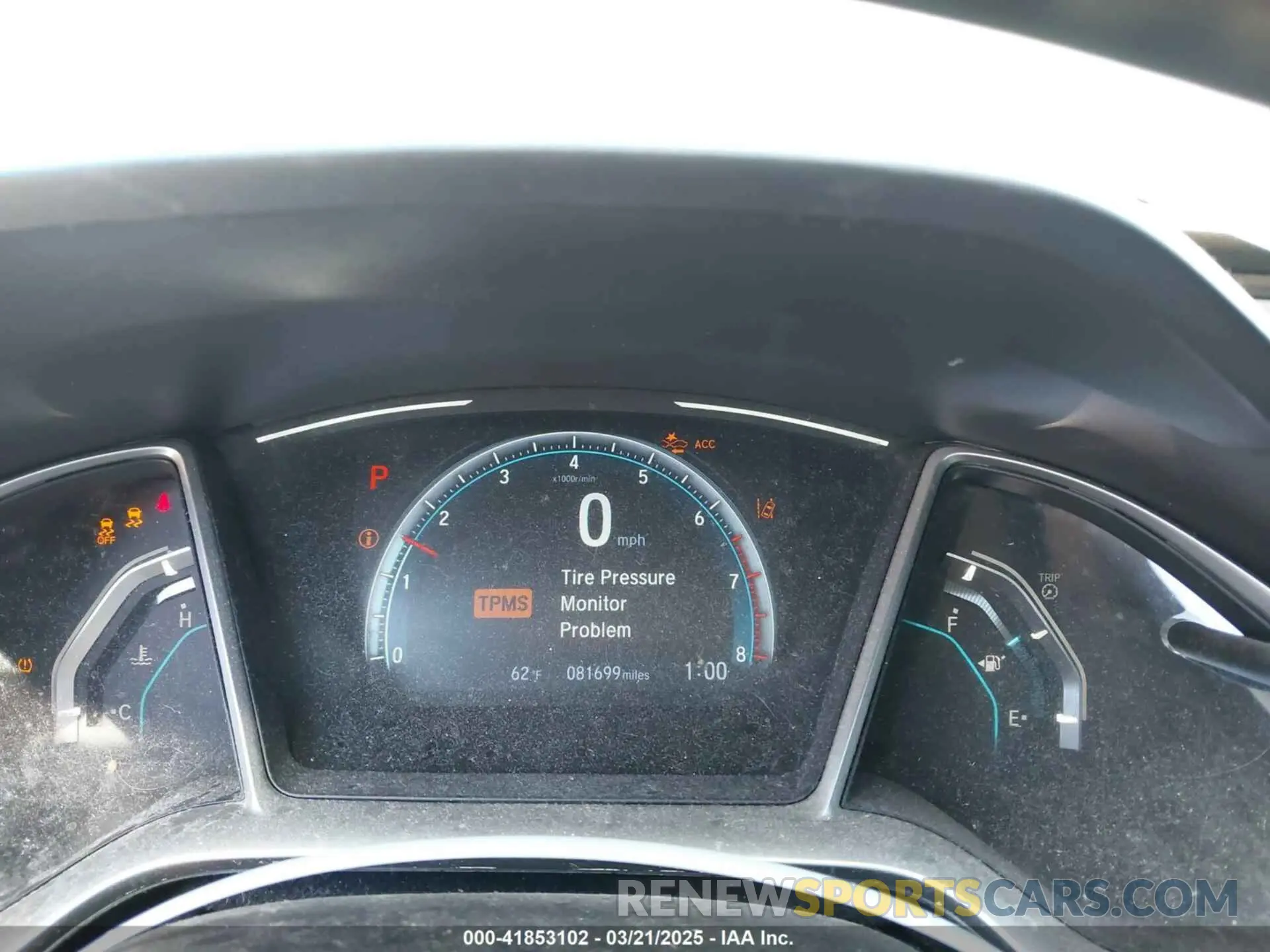 7 Photograph of a damaged car 19XFC1F79KE001976 HONDA CIVIC 2019