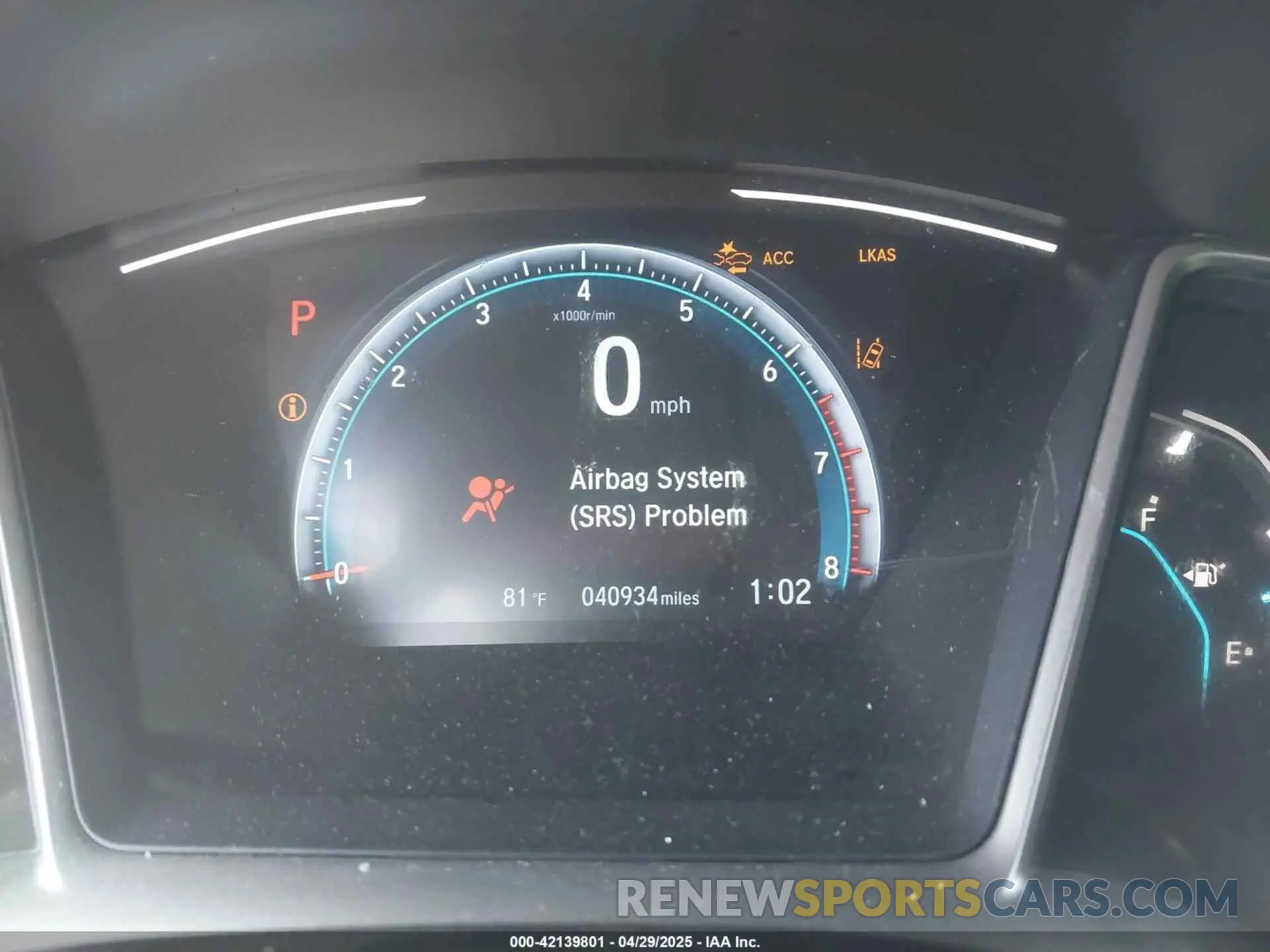 7 Photograph of a damaged car 19XFC1F79KE205273 HONDA CIVIC 2019
