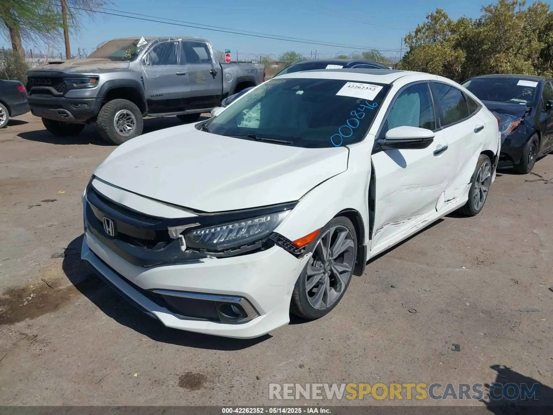 6 Photograph of a damaged car 19XFC1F90KE000846 HONDA CIVIC 2019
