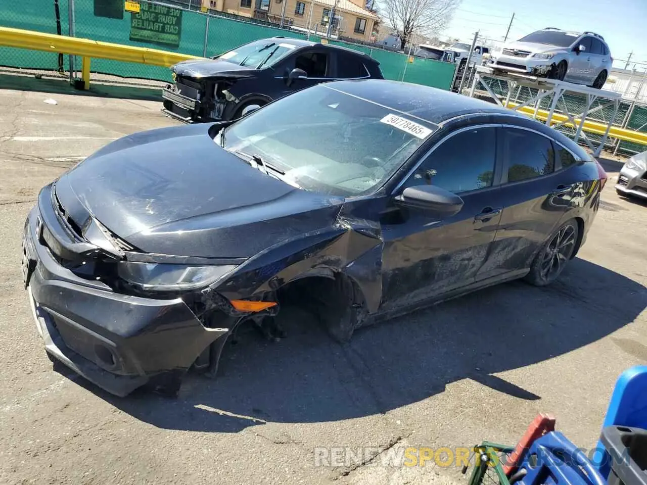 1 Photograph of a damaged car 19XFC2E8XKE020214 HONDA CIVIC 2019