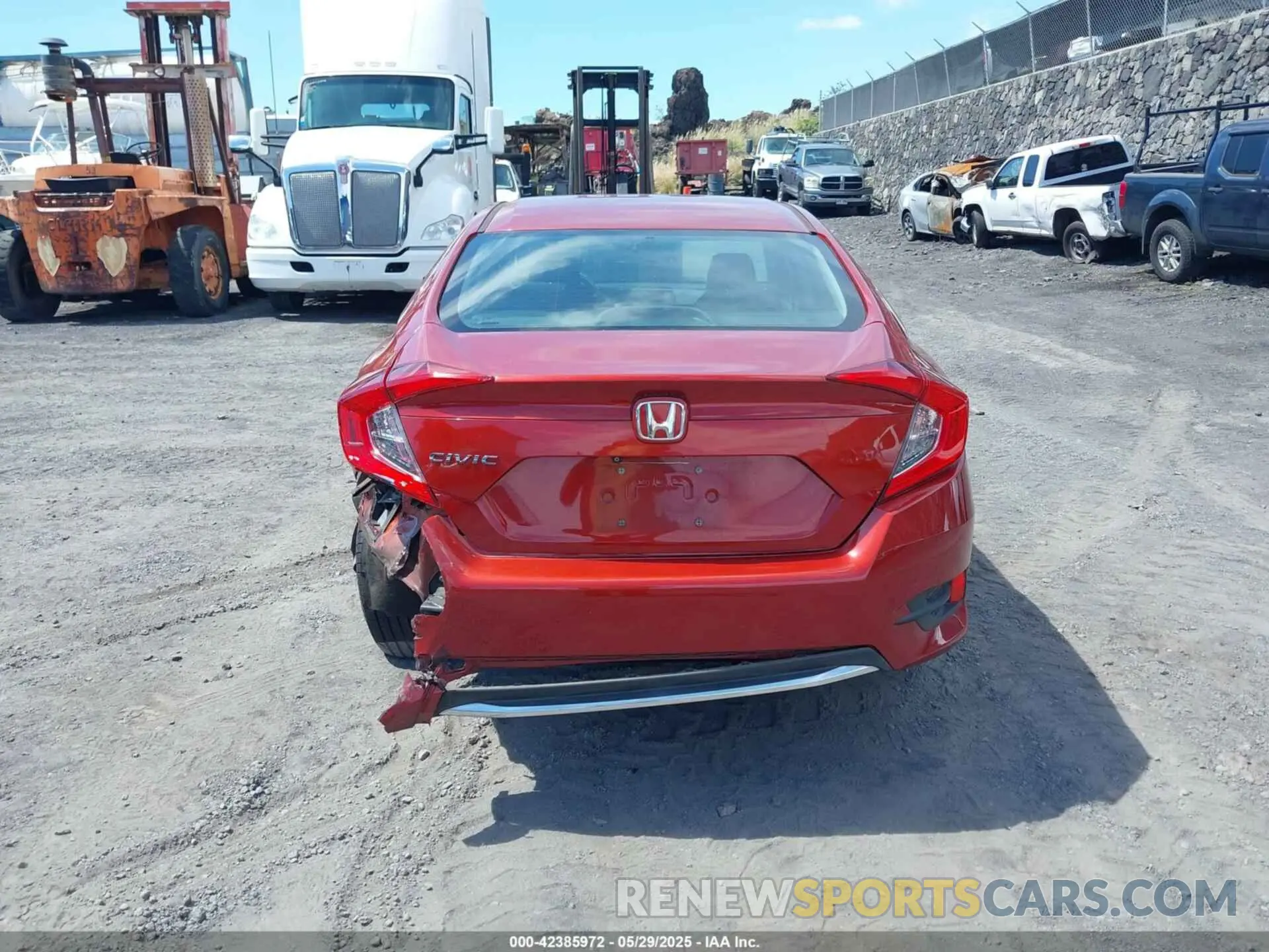 15 Photograph of a damaged car 19XFC2F60KE003757 HONDA CIVIC 2019