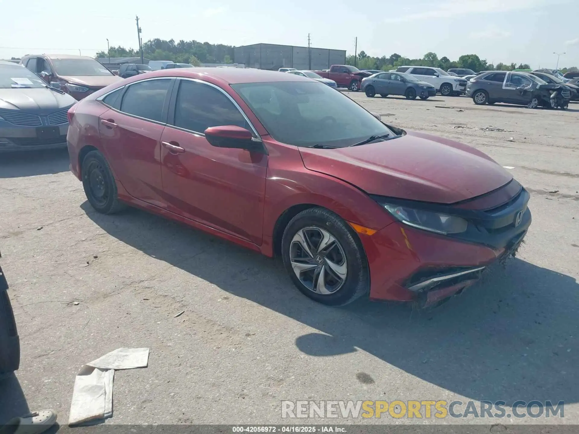 1 Photograph of a damaged car 19XFC2F60KE004665 HONDA CIVIC 2019