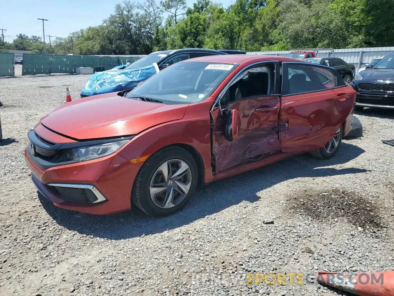 1 Photograph of a damaged car 19XFC2F60KE040100 HONDA CIVIC 2019