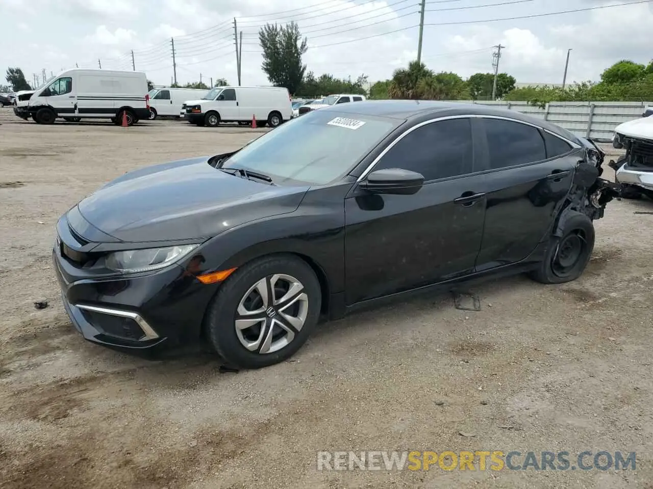 1 Photograph of a damaged car 19XFC2F60KE044938 HONDA CIVIC 2019
