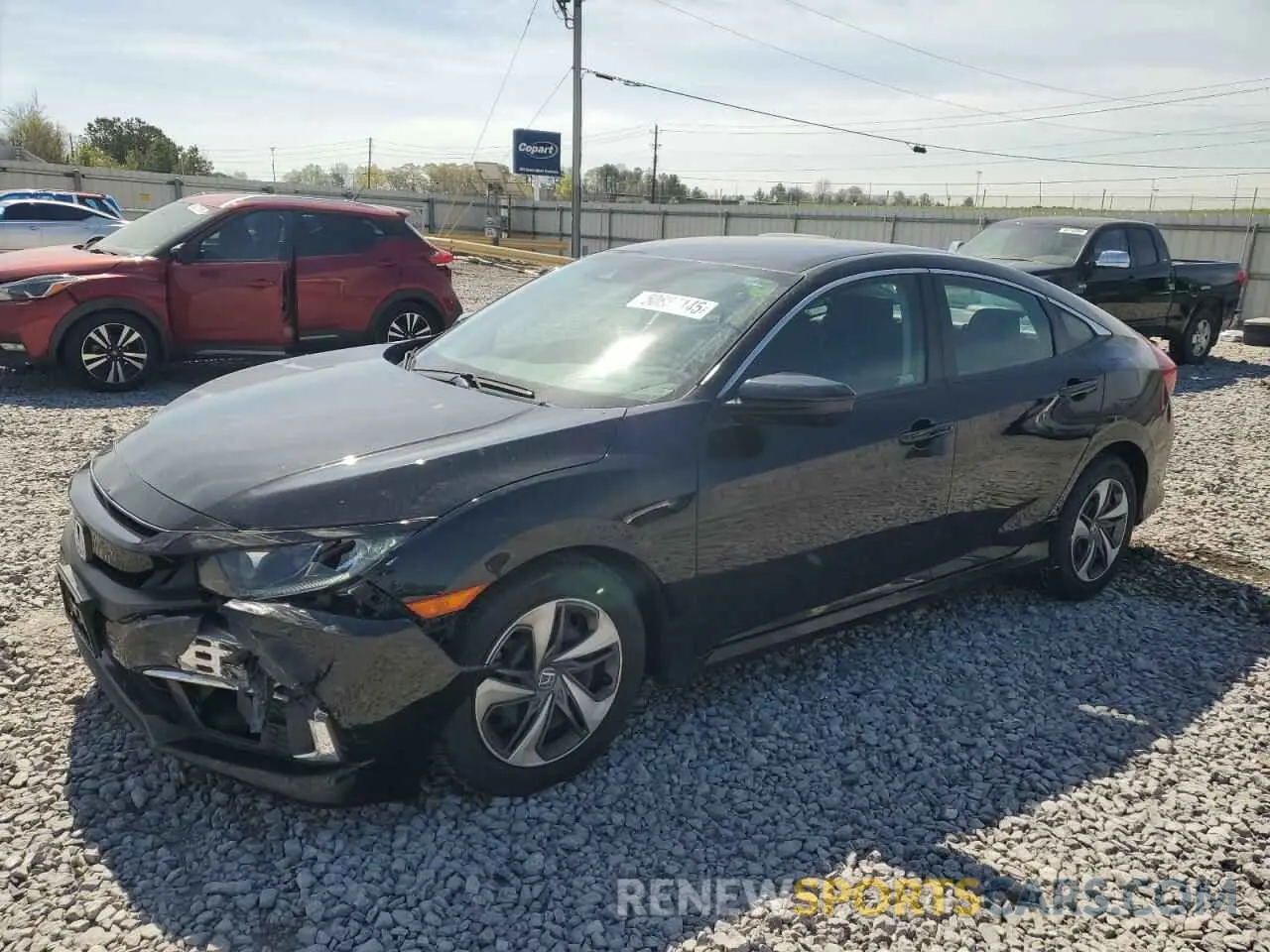 1 Photograph of a damaged car 19XFC2F61KE011429 HONDA CIVIC 2019