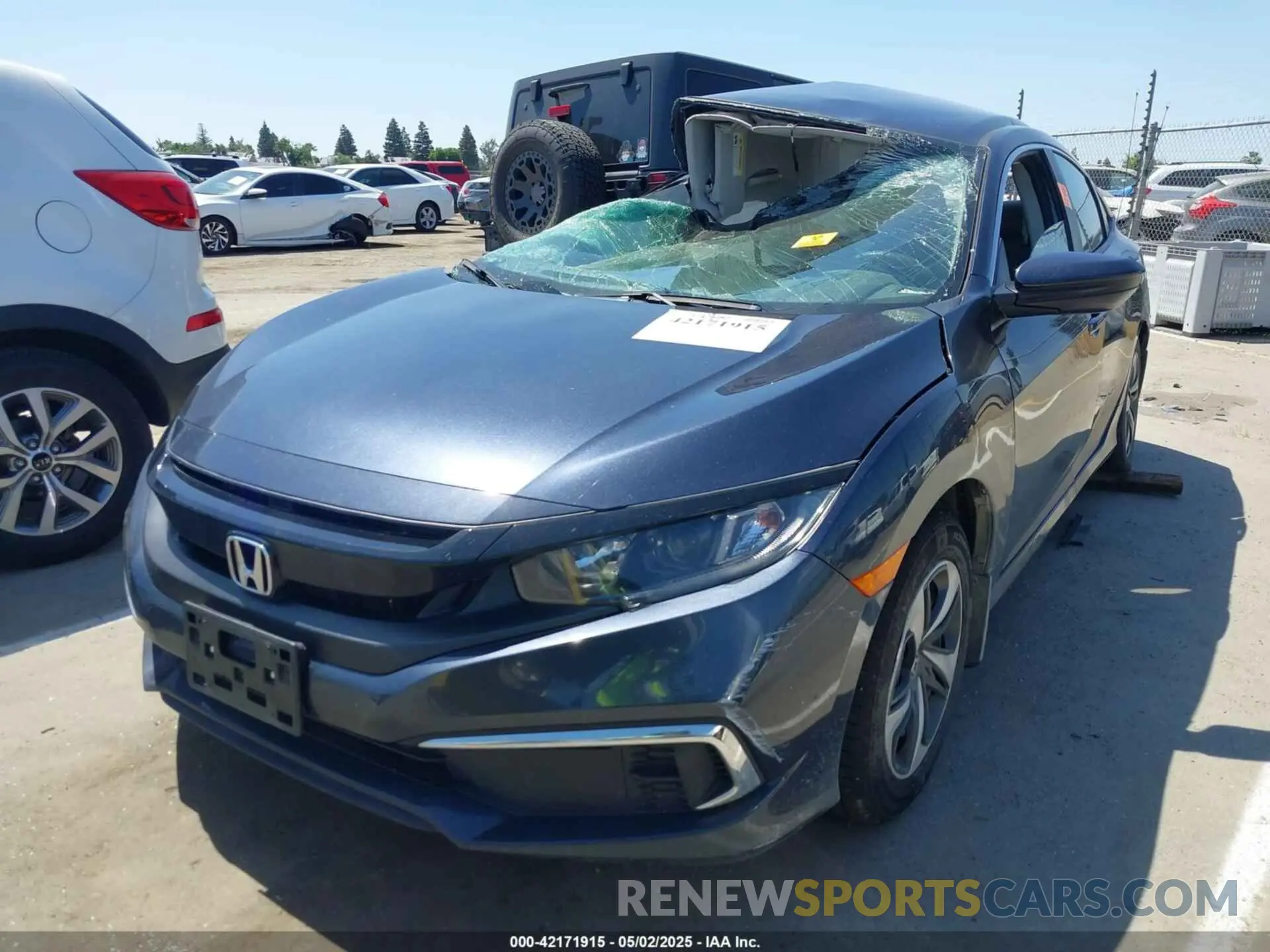 2 Photograph of a damaged car 19XFC2F61KE207080 HONDA CIVIC 2019