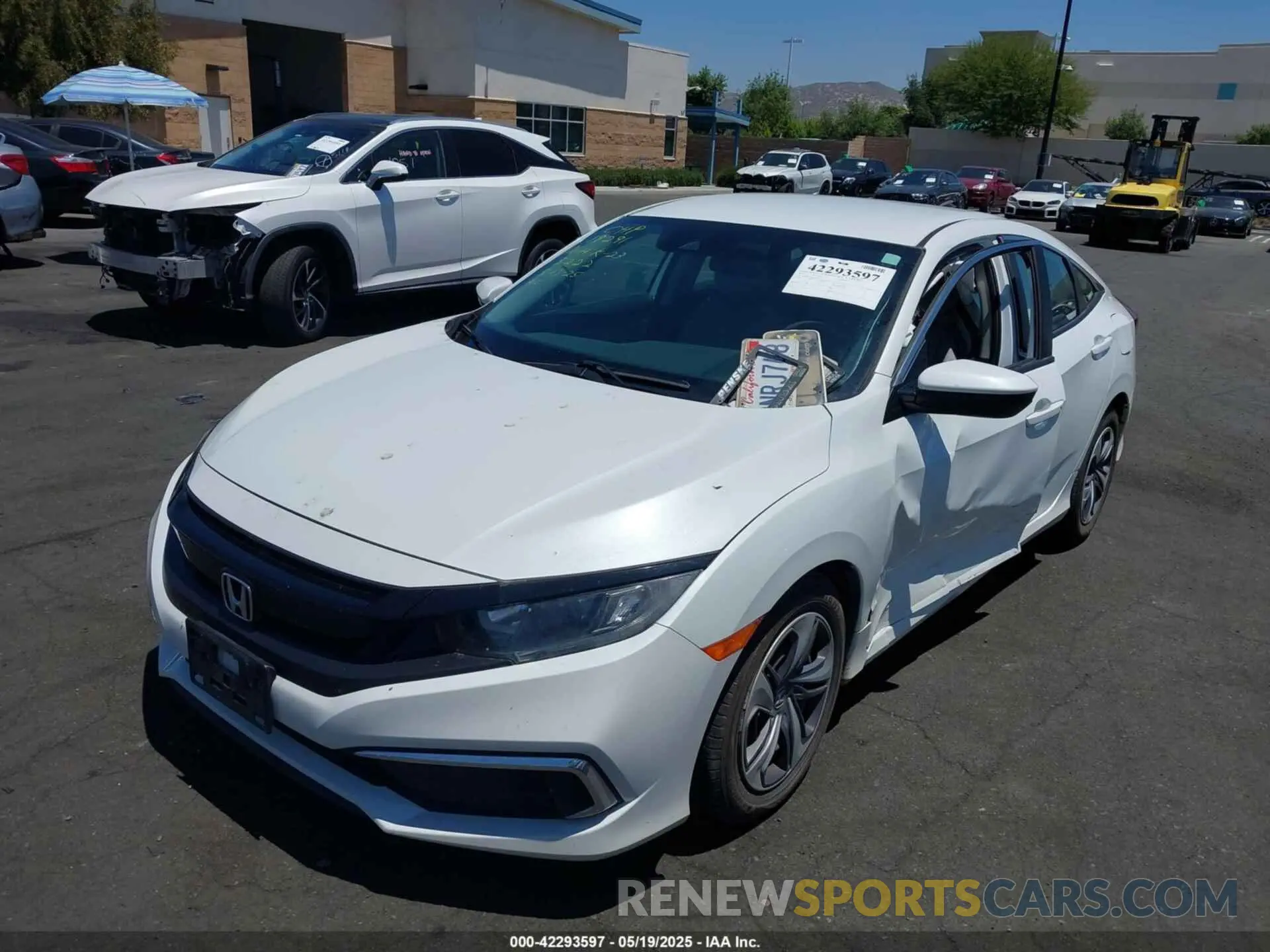 2 Photograph of a damaged car 19XFC2F62KE215222 HONDA CIVIC 2019