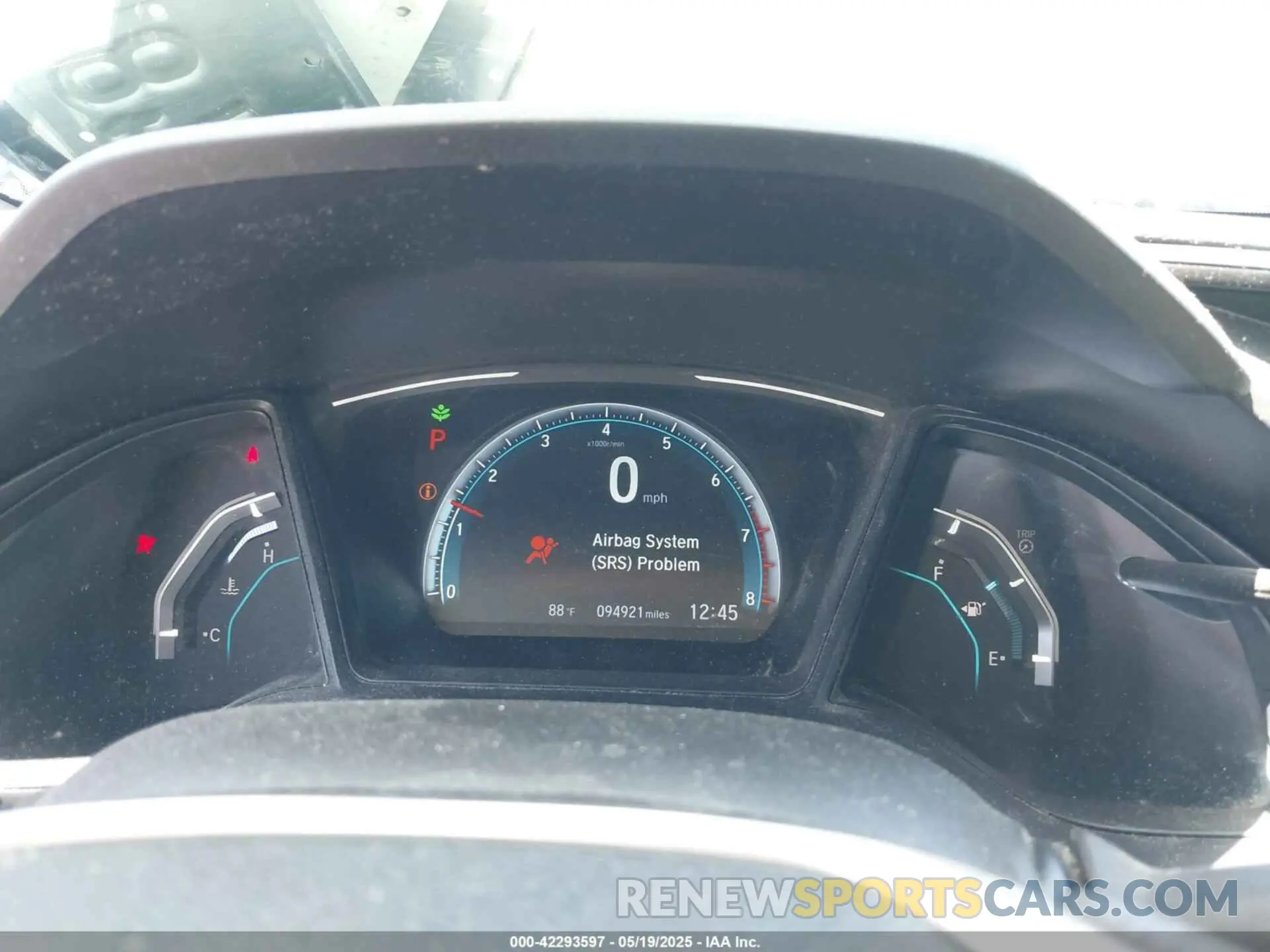 7 Photograph of a damaged car 19XFC2F62KE215222 HONDA CIVIC 2019