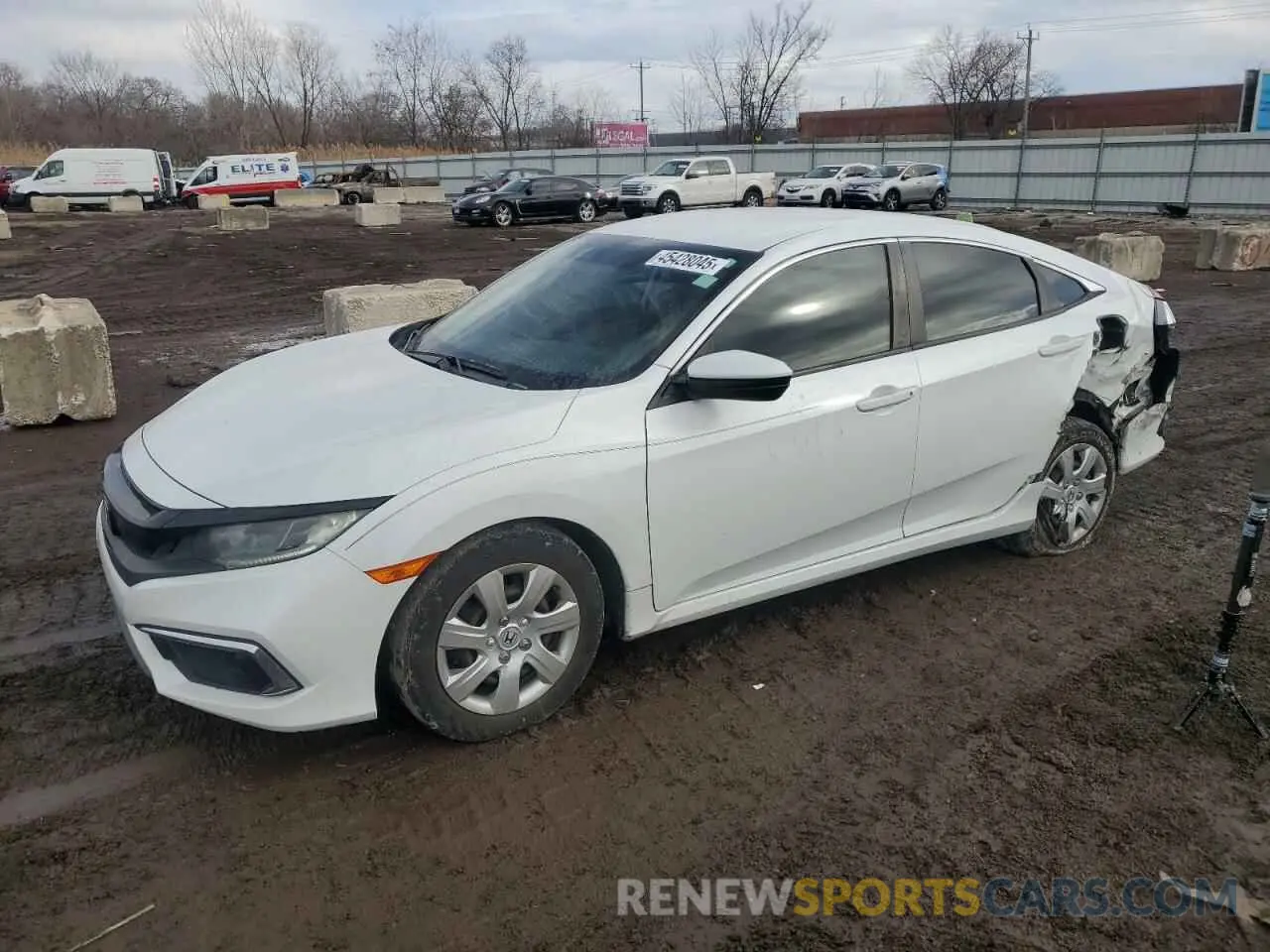 1 Photograph of a damaged car 19XFC2F65KE041100 HONDA CIVIC 2019