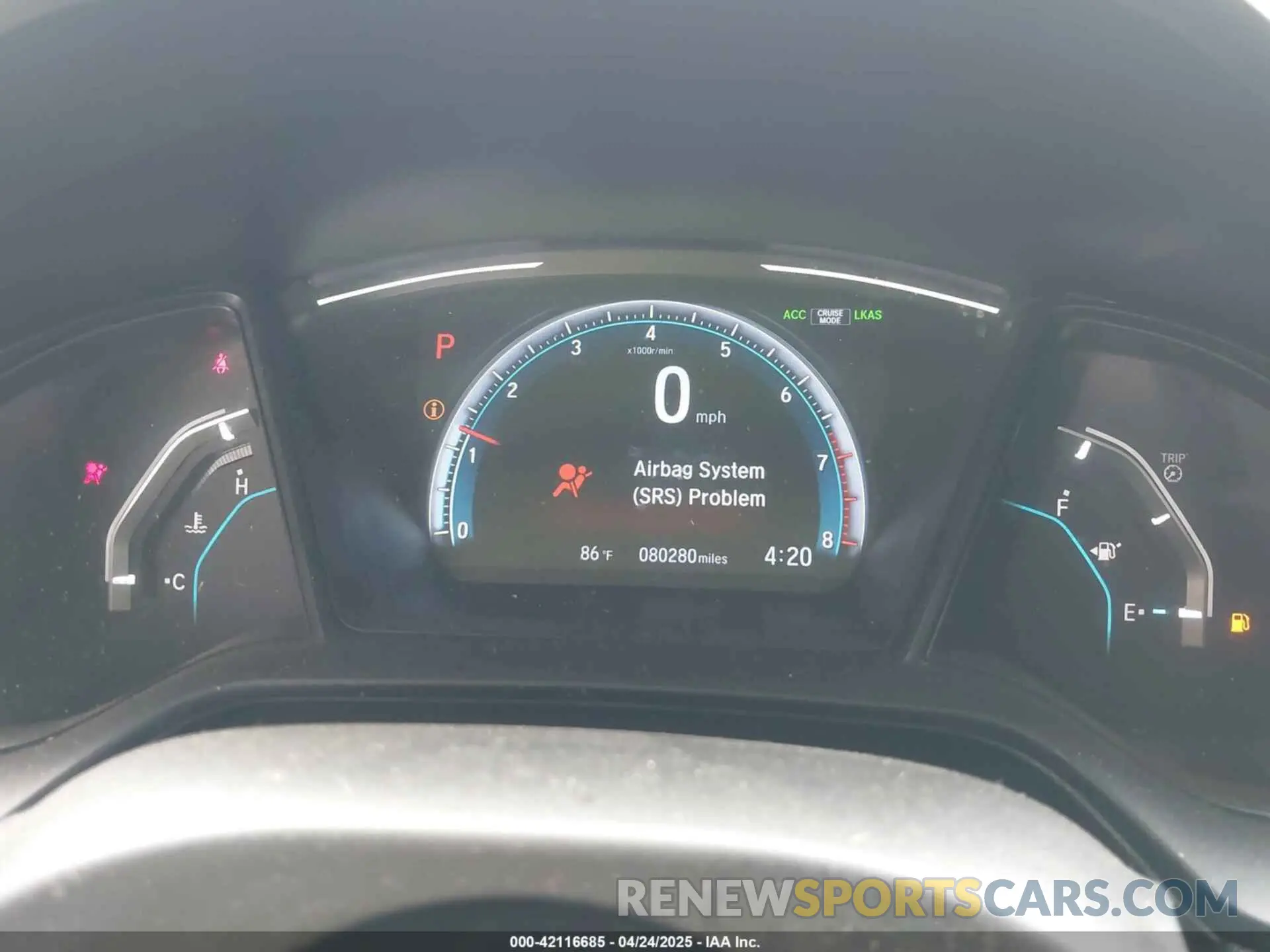 7 Photograph of a damaged car 19XFC2F65KE049844 HONDA CIVIC 2019