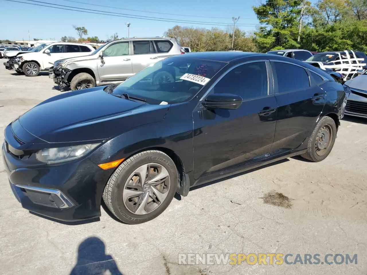 1 Photograph of a damaged car 19XFC2F66KE010891 HONDA CIVIC 2019