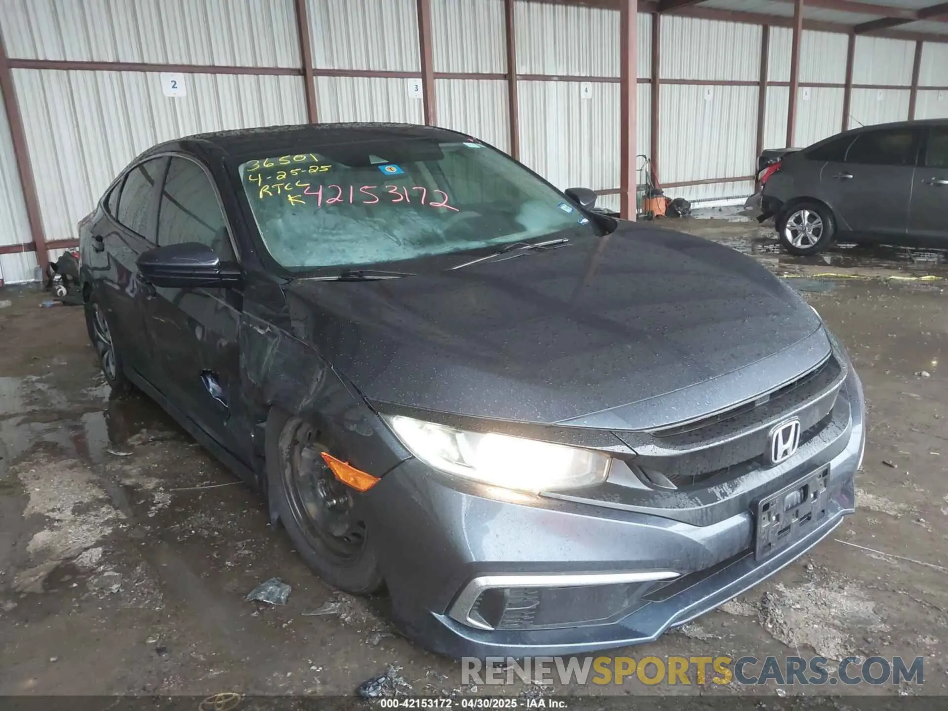 1 Photograph of a damaged car 19XFC2F66KE012995 HONDA CIVIC 2019