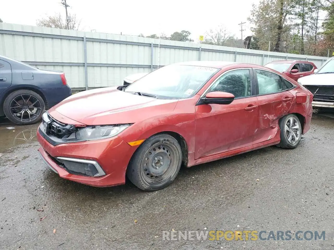 1 Photograph of a damaged car 19XFC2F66KE041011 HONDA CIVIC 2019