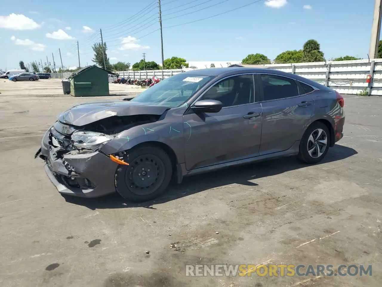 1 Photograph of a damaged car 19XFC2F67KE042135 HONDA CIVIC 2019