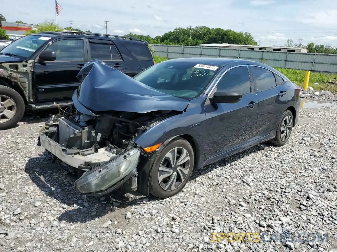 1 Photograph of a damaged car 19XFC2F68KE001402 HONDA CIVIC 2019