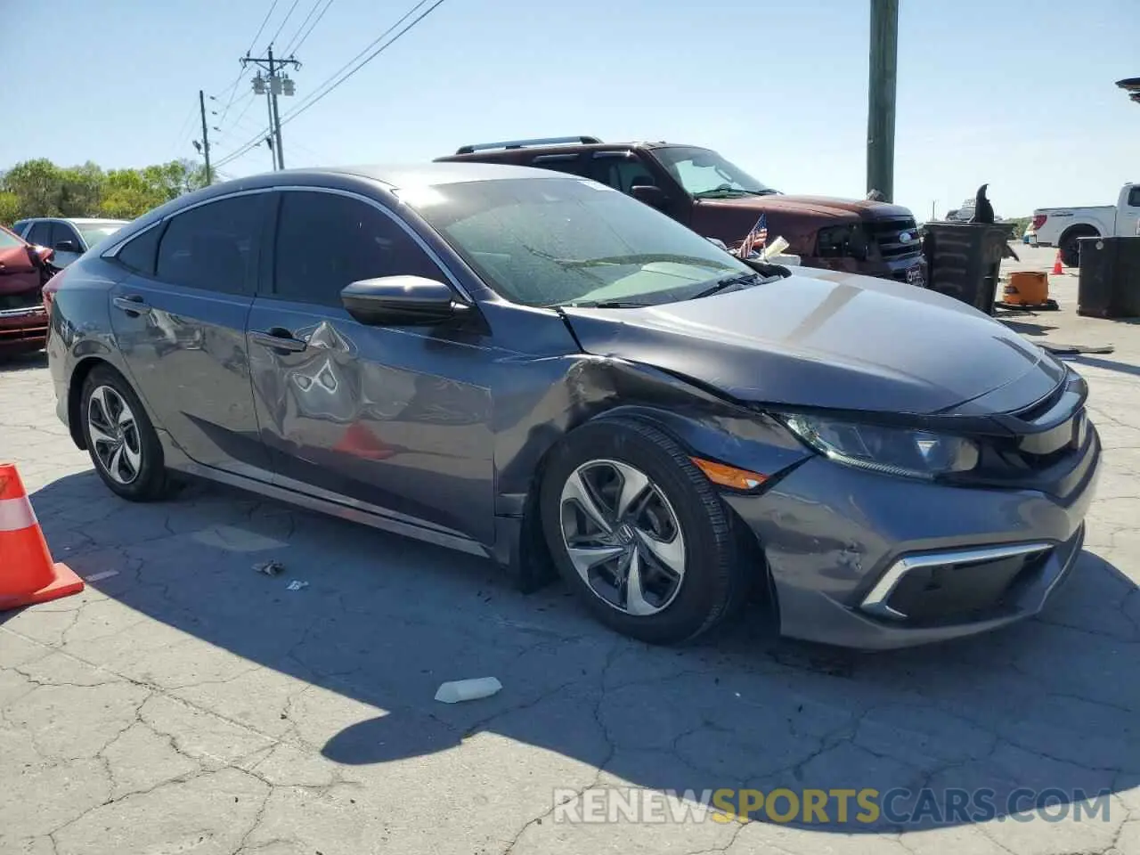 4 Photograph of a damaged car 19XFC2F68KE003117 HONDA CIVIC 2019